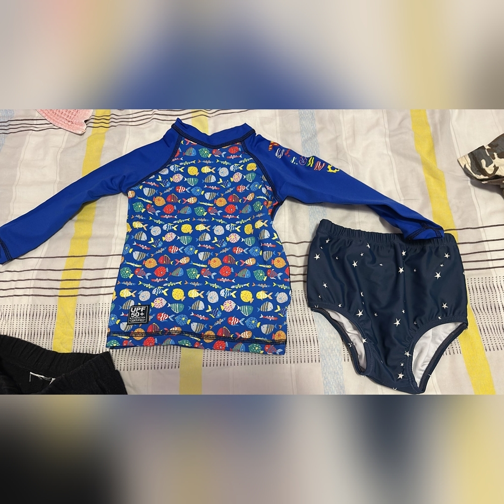 Society Blue Rashguard Swimwear